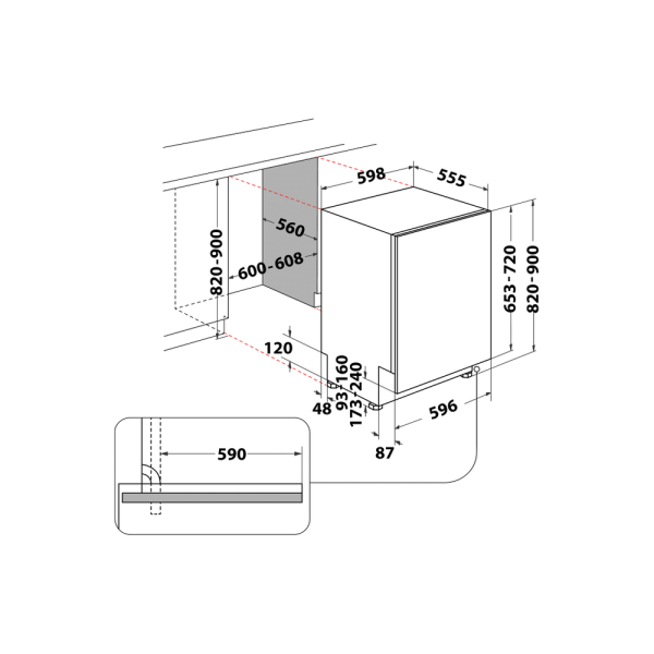 HIC 3C34  Hotpoint Ariston Lavastoviglie incasso 14 coperti D