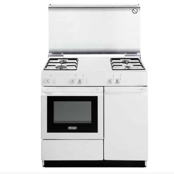 DE LONGHI  Cucina 86x50cm bianca Forno gas con portabombola