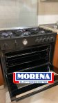 AMN965ETN La Germania Cucina 5 Fuochi Forno Elettrico Multifunzione Total Black 90x60 cm