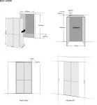 RQ768N4GBE Hisense Frigo 4 porte Nero91cm E