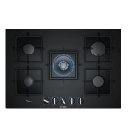 PPQ7A6B10 Piano 75 cm Bosch Serie 6 Vetro temperato Nero