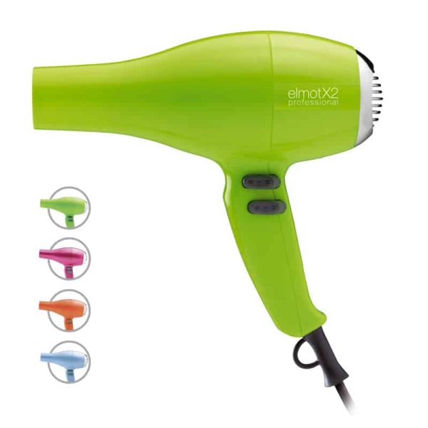 Asciugacapelli Elmot X2 con Diffusore 1800w Azzurro Perlato