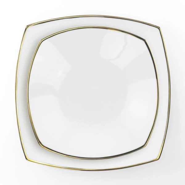 Servizio piatti 18 pz PLUS GOLD LINE in porcellana