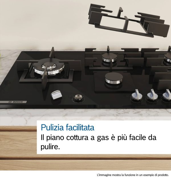 PPM9A6I40 Piano 90 cm Bosch Serie 6 Vetro temperato Nero