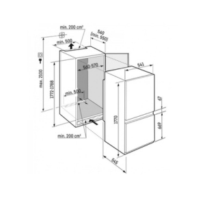 ICNSe 5103 LIEBHER Frigo Incasso 177cm