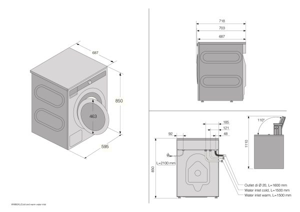 W 7124 XXLW ASKO Lavatrice 12 kg A