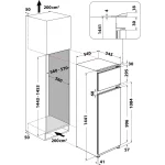 ART 3802 WHIRLPOOL Frigo Incasso 144cm