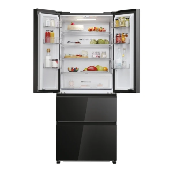 HFR3718ENGB HAIER Frigorifero multiporta FD 70 Serie 3 Vetro Nero