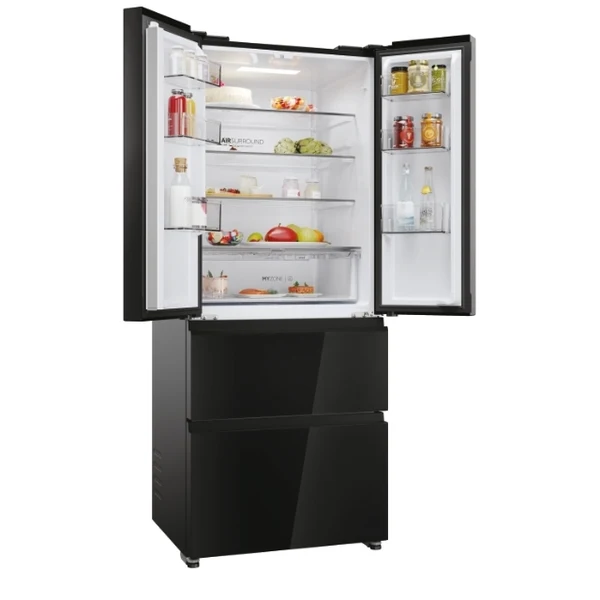 HFR3718ENGB HAIER Frigorifero multiporta FD 70 Serie 3 Vetro Nero