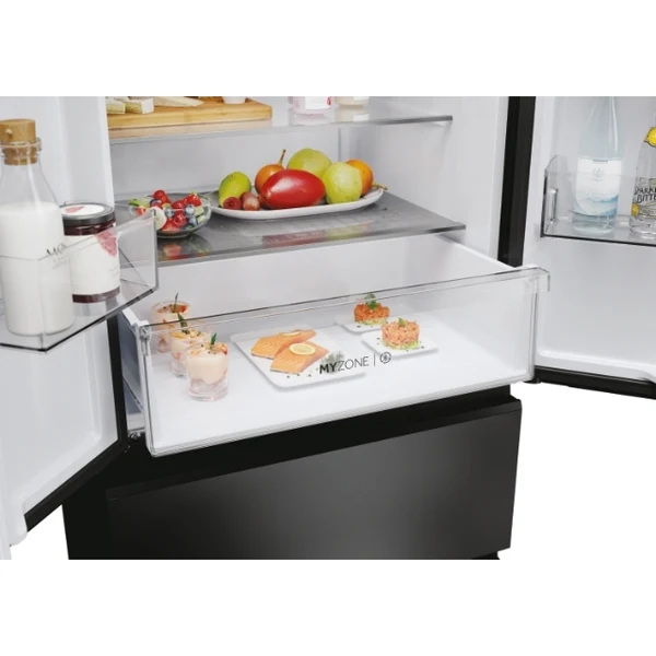 HFR3718ENGB HAIER Frigorifero multiporta FD 70 Serie 3 Vetro Nero