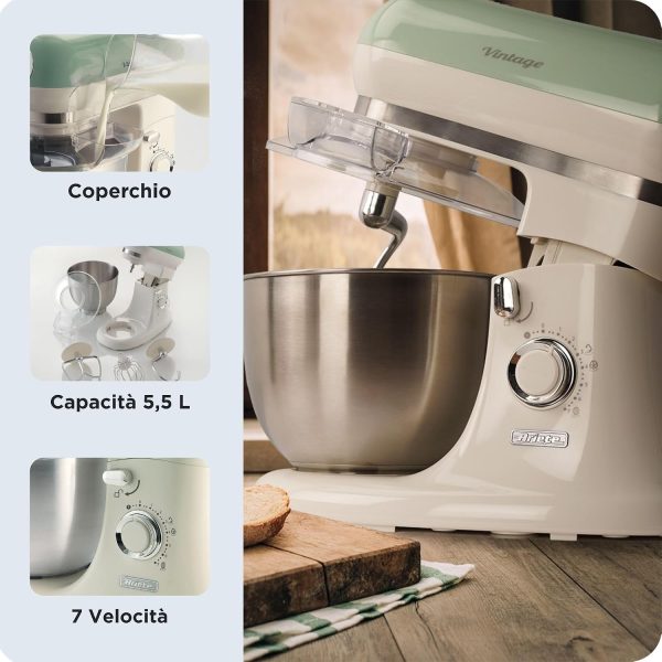 ARIETE 1588 Impastatrice 5,5 litri Vintage